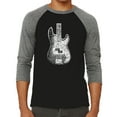 thumbnail image 1 of Men's Raglan Baseball Word Art T-shirt - Bass Guitar, 1 of 2