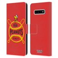 thumbnail image 1 of Head Case Designs Officially Licensed Peanuts Varsity Sports Woodstock Baseball Leather Book Wallet Case Cover Compatible with Samsung Samsung Galaxy S10+ / S10 Plus, 1 of 1