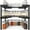 Black, variant on NTGFU Black Expandable Bamboo Spice Rack Organizer for Cabinet - Stackable Shelves for Kitchen Seasoning & Pantry Storage - Natural Bamboo, Adjustable, Expandable, Lightweight, Washable, Waterproof
