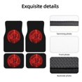 thumbnail image 5 of Red Logo Tool Band Car Floor Mats 4-Piece Full Set Front Rear Auto Foot Mats Carpets Car Foot Pad Interior Accessories Decor, 5 of 6