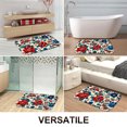 thumbnail image 6 of 1pc Floral Pattern Absorbent Non-Slip Bathroom Thickened Flannel Rug Decor,Soft,Quick Drying,Suitable For Indoor/outdoor Use,Bathrooms,Bedrooms,Kitchens,Terrace,Laundry Rooms,16"x24", 6 of 9