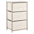 thumbnail image 7 of mDesign Storage Dresser Tower Furniture Unit, 3 Removable Drawers, Cream/Gold, 7 of 7