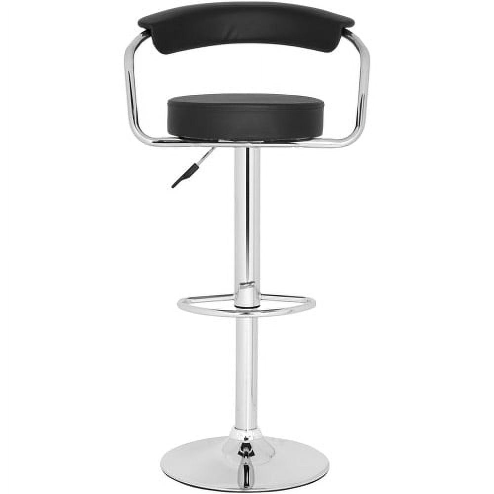 SAFAVIEH Angus Contemporary 39.4" Swivel Bar Stool, Black