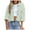 Mint Green, variant on TYGHBN Womens Western Jacket Womens Casual Cropped Jackets Button Down Long Sleeve Shirts Jacket with Pockets Casual Jackets for Women for Winter Fuzzy Zip up Hoodie Women Knit Sweatshirt Band Tees