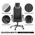 thumbnail image 4 of Atlantic Gaming Chair, Office Chair High Back Computer Chair Leather Desk Chair Racing Executive Ergonomic Adjustable, Swivel, Reclining Task Chair & Armrests, Lumbar Support (White), 4 of 4