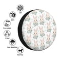 thumbnail image 4 of Salouo Rabbit And Flower Print Spare Tire Cover 14-17 inch Spare Tire Protector Universal Tough Tire Wheel Cover for Trailer SUV and Truck-16 inch, 4 of 6