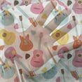 thumbnail image 3 of Guitar Tulle Curtains with Rod Pocket, Entertainment Equipment Concept Summer Festival Pattern with Colorful Instruments, Sheer Drape for Wedding Party 2 Panels, 7 Sizes, Multicolor, by Ambesonne, 3 of 3