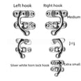 thumbnail image 3 of Antique Jewelry Box Lock Buckle Iron Lock Buckle Hook Buckle Gift Box Wooden Box Buckle Corner Lock Collection, 3 of 3