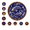 Pisces5, variant on Round Beaded Artwork for Shelf Table, 12 Zodiac Signs Pearl Art Kit, Easy Assembly DIY Constellation Decor for Parties Classrooms (Virgo)