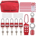thumbnail image 1 of Kit de Bloqueo y Etiquetado Eléctrico : con Candados, Cerrojos, Bridas, Etiquetas y Bolsa de Almacenamiento para Equipos Industriales y Eléctricos., 1 of 5