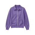 thumbnail image 2 of Women's Waffle Knit Zip-Up Jackets Fall Lapel Collar Long Sleeve Fashion Going Out Casual Loose Coats S-XXL, 2 of 6