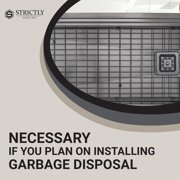 Strictly Sinks Stainless Steel Sink Strainer for Kitchen Sink - Stain Resistant Kitchen Sink Strainer with Large Collection Basket,Sink Drain Strainer for All Square Drain Sinks (Black)