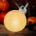 thumbnail image 3 of White Rice Paper Desk Lamp with Metal Base for Bedroom Night Light Uniform Soft Glow E14 Bulb Included, 3 of 8