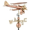 Good Directions Biplane Weathervane, Pure Copper - 22"L