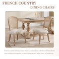 thumbnail image 2 of TOSEE French Country Dining Chairs Set of 2, Rattan Back Upholstered Farmhouse Kitchen Chairs for Dining Room, Beige Linen & Wood Legs, 2 of 8