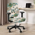 thumbnail image 5 of FKELYI Boho Mandala Butterfly Print Office Chair Slipcover 2 Piece Stretchable Desk Chair Cover Removable Computer Chair Protective Cover Dining Chair Cover, Washable Fabric, 5 of 7