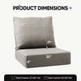 thumbnail image 2 of Giantfurnni Luxury Outdoor Deep Seat Cushion 22 X 24 X 6 inch Replacement Cushions for Patio Furniture, Dark Grey, 2 of 9