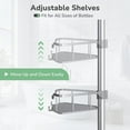 thumbnail image 6 of Corner Shower Caddy Tension Pole, 4-Tier Rustproof Shower Shelves for Bathtub Shampoo Storage, 51-121 Inch Adjustable Shower Tension Rod Organizer, Silver, 6 of 18