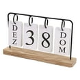 thumbnail image 1 of S SERENABLE Metal Desk Calendar Artwork Desktop Calendar for Office Home Decoration Gift Black, 1 of 5
