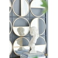 thumbnail image 6 of Wall Mounted Bathroom Mirrors 35.6" in Eclectic Styling Metal Beaded Black Wall Mirror with Contemporary Design for Bedroom,Liveroom & Entryway,Frameless Bathroom Mirrors, 6 of 9