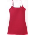 thumbnail image 2 of Women's & Juniors Camisole Built in BRA Adjustable Spaghetti Strap Long Tank Top - 2 Pack, 2 of 3