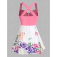 thumbnail image 2 of Tallas de flores de talla grande Top sin mangas Rosegal Camisetas sin mangas de talla grande, 2 of 5