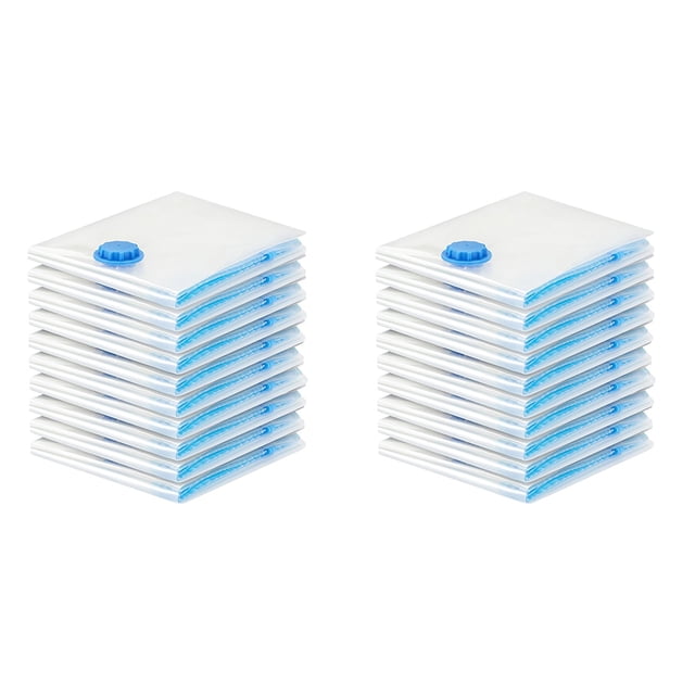 Vacuum Bags for Clothes - Pack of 20 40 X 30 cm Reusable Storage Bags Vacuum Bags with Seal and Space Saving Travel Bags