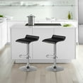thumbnail image 4 of Costway Ensemble de 2 Tabourets de Bar Pivotants en Cuir PU Réglables pour Comptoir de Cuisine, Noir, 4 of 10