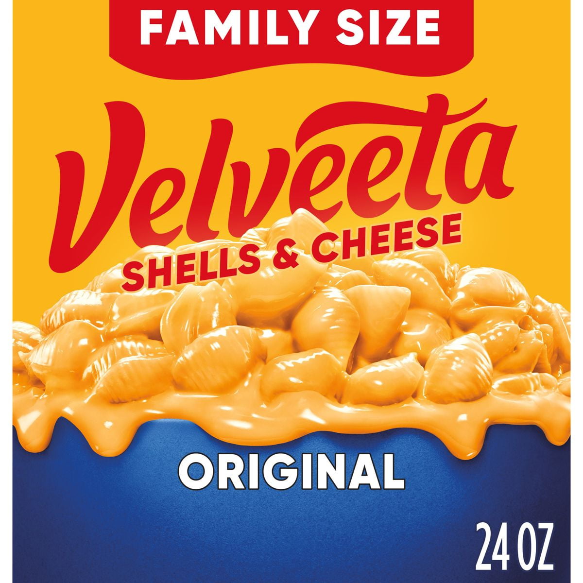 Velveeta Shells Cheese Original Mac and Cheese Dinner Value Size - 24oz - Pack of 2