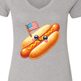 thumbnail image 4 of Inktastic All-american Hot Dog Women's V-Neck T-Shirt, 4 of 5