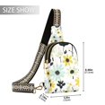 thumbnail image 2 of FORMRS Womens Crossbody Sling Bag Travel Daypack Shoulder Chest Backpack, White Flower, 2 of 7