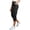 633#Black, variant on Cargo Capris for Women with Pockets Summer Casual Capri Pants High Waisted Button Work Hiking Travel Cropped Pant Blue XL