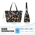 thumbnail image 3 of Rocae Bright Mushrooms for Large Women's Waterproof Beach Bag Tote with 7 Pockets Pool Bag for Travel Gym Vacation, 3 of 6