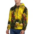 thumbnail image 3 of Wukai Cactus Flowers Print Men Hoodies Fleece Sweatshirts Long Sleeve Sweaters Pullover Fall Outfits Winter Clothes-Medium, 3 of 7