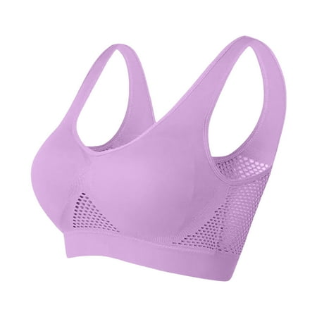 Blphud Woman Lingerie Clearance Trendy Lingerie for Women Sports Bras for Women Women Bras Plus Size Sports Breathable Bra 2024 Large Size Bra Comfortable Mesh Sports Bra for Women Purple XXXXXL