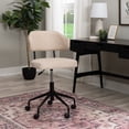 thumbnail image 3 of Linon Tristan Office Desk Chair with Adjustable Height and Swivel, Beige, 3 of 16