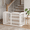 White, variant on PAWON Freestanding Dog Gate,24" Wooden 4-Panel Foldable Pet Gate, White