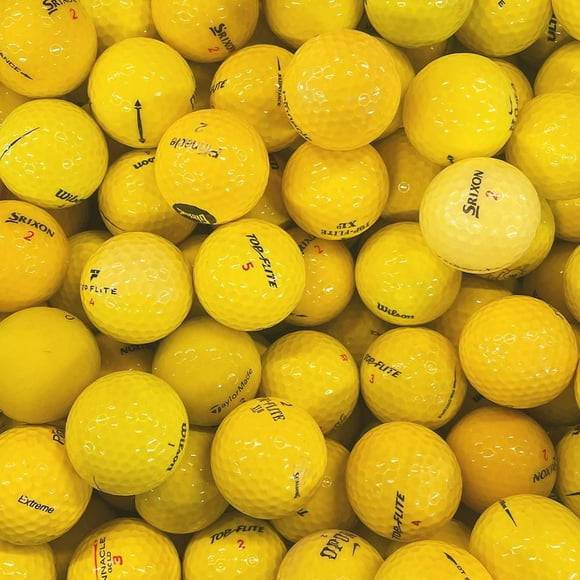Mulligan - 50 Mix AAA Recycled Used Golf Balls, Yellow