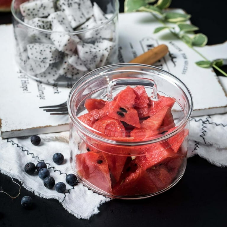 Large Glass Salad Bowl - Microwave & Dishwasher Safe - Mixing and Serving  Dish - Clear Glass Fruit Bowl and Trifle Bowl