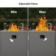 thumbnail image 4 of LHRIVER 22in Square Outdoor Fire Pit -Propane Metal Stove with Lava Rocks , 40000 BTU Heat Output, for Picnics/Bonfires/Patio Gardens, 4 of 8