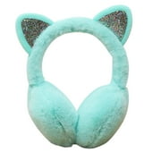 Fashion Women Girls Winter Ear Warmer Earmuffs Cute Cat Ear Muffs Plush Elastic Outdoor Winter Ear Covers Ear Warmers