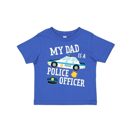 

Inktastic My Dad is a Police Officer Gift Toddler Boy or Toddler Girl T-Shirt