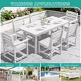 thumbnail image 5 of LOYALICE 7 PC Outdoor Patio Furniture Set, Patio Dining Sets, 6 Chairs and 1 Table, White, 5 of 9