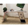 thumbnail image 4 of NauticalMart Aviator Wing Desk Aluminium Table Home Office Aviator Furniture Decor (Two Drawer, 70 Inches), 4 of 5