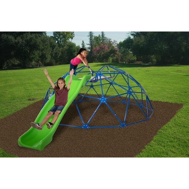 Deluxe 8.5' Diameter Metal Dome Climber with 6ft 1pc Blow Molded Slide ...