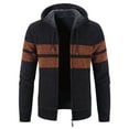thumbnail image 5 of Zylarhe Men's Winter Long Sleeved Plus Velvet Hooded Sweater Cardigan Jacket Hoodie Zip up, 5 of 5