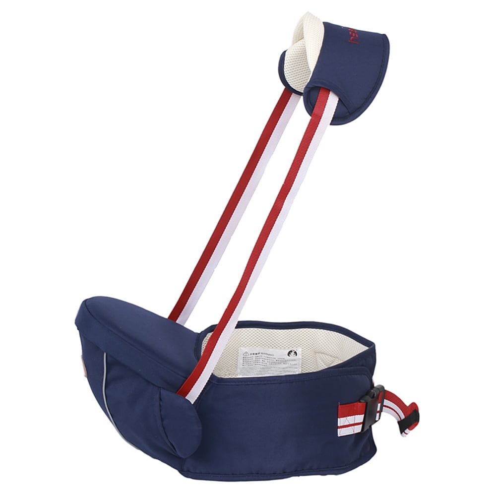 Baby Carrier Lightweight Hip Seat Carrier Multifunctional Front Hipseat Baby Waist Stool Baby Seat with Adjustable Strap Removable Shoulder Strap for 0-36 Month Baby, Dark Blue
