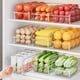 thumbnail image 5 of Organizador de refrigerador, contenedor de almacenamiento de alimentos para frutas y verduras, paquete de 1 contenedor de plástico transparente con tapas para organizar el cajón de verduras, 5 of 6