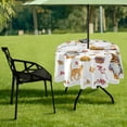 thumbnail image 7 of Coolnut 60" Halloween Gnomes Outdoor Round Tablecloth, Waterproof Stain-Resistant Non-Slip Circular Tablecloth with Umbrella Hole and Zipper for Tabletop Backyard Party BBQ Decor, 7 of 7
