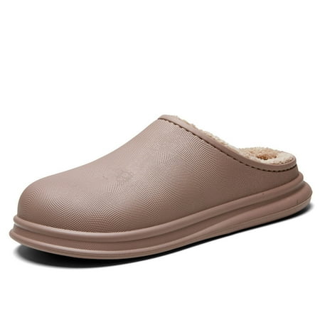 

Penkiiy Waterproof Cotton Slippers Women And Men Bags With Home Household Plus Velvet Indoor Thick-soled Anti-skid WarmthWinter Slippers for Women and Girls